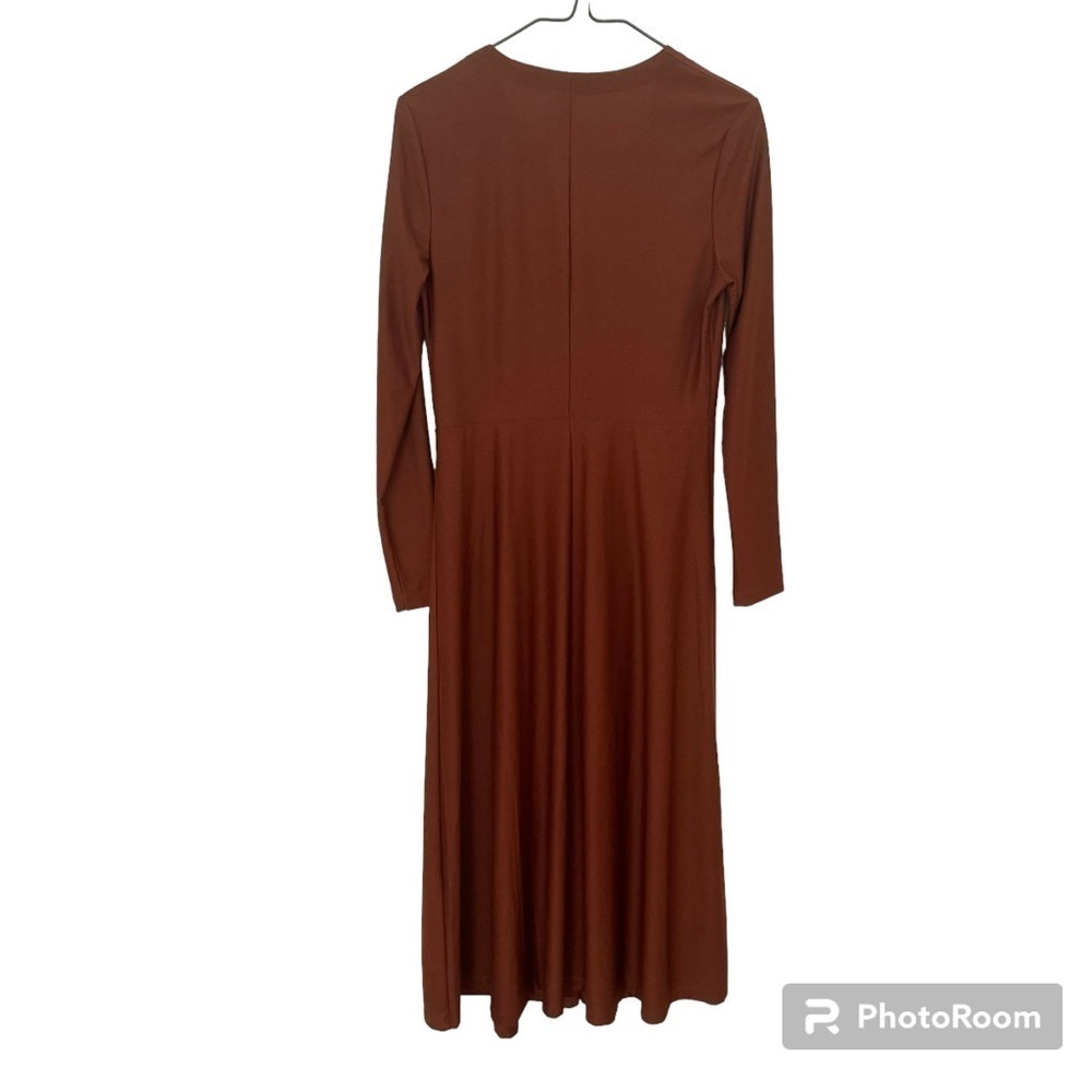 & OTHER STORIES BOTTON DOWN MIDI BROWN DRESS - Picture 3 of 4